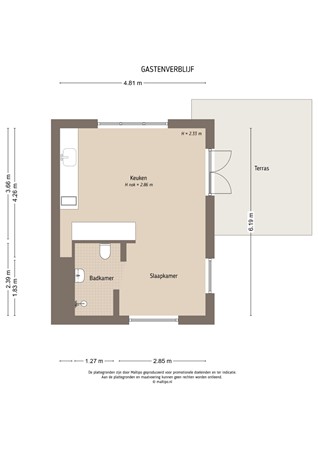 Floorplan - Onderweg 4, 4247 EJ Kedichem